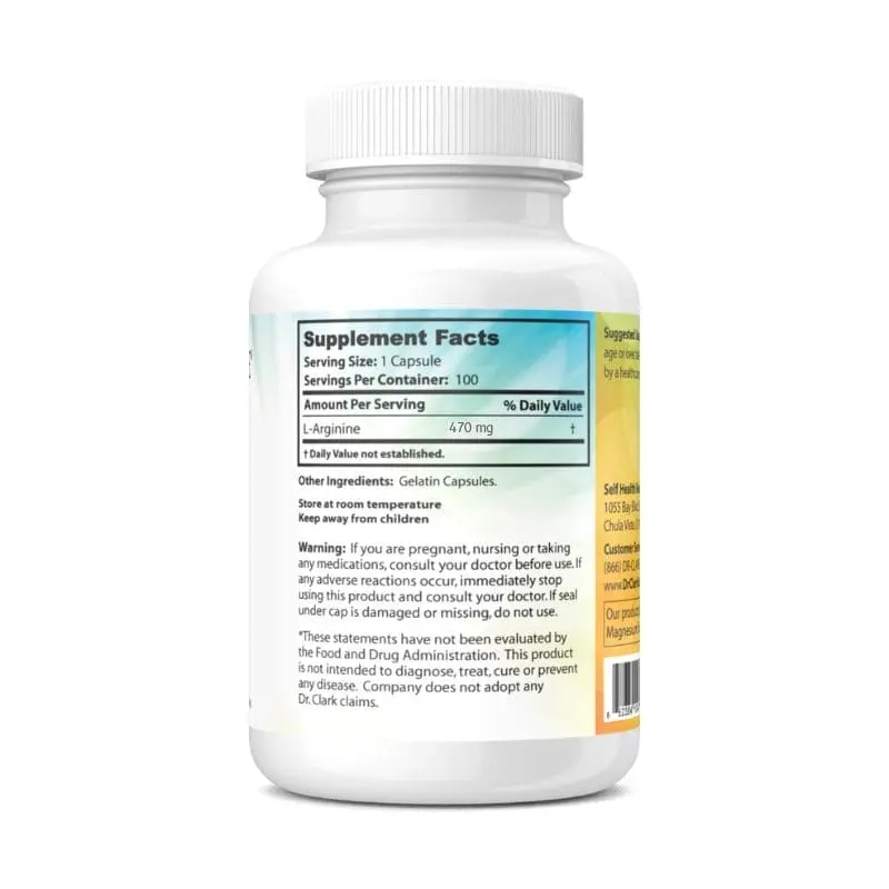 Arginine, 470 mg 100 capsules - Image 3