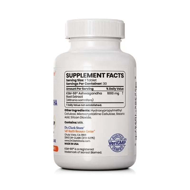 Ashwagandha, 1000 mg 30 tablets - Image 3