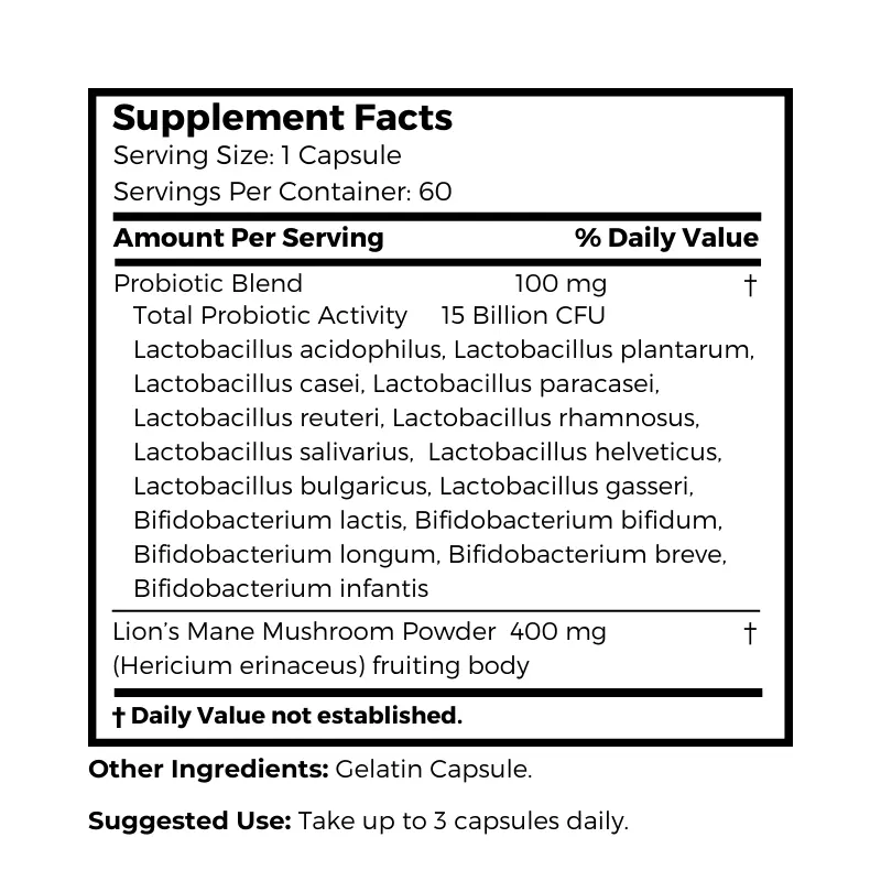 Daily Probiotics 15 Billion CFU, 60 capsules - Image 2