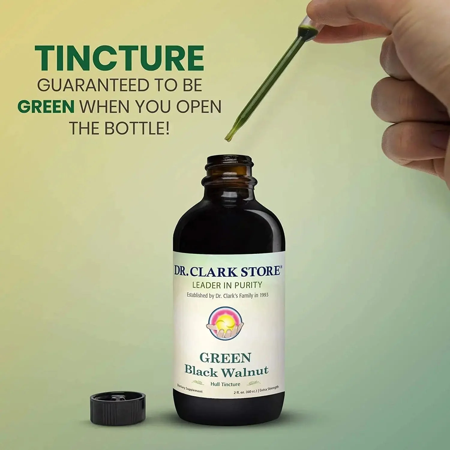 GREEN Black Walnut Hull Tincture (Extra Strength), 4 oz - Image 3