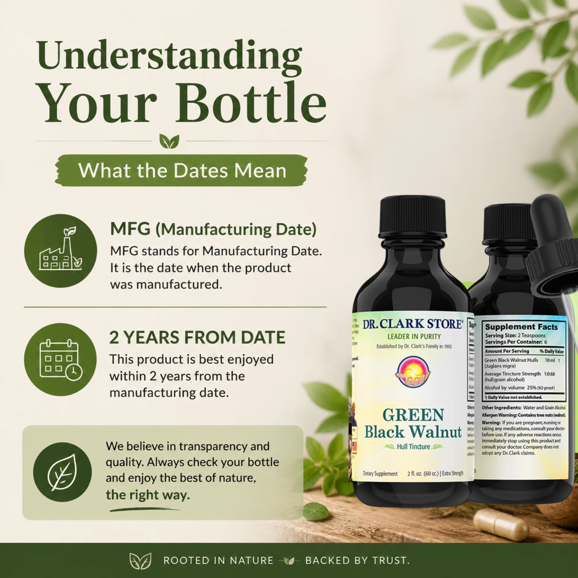 GREEN Black Walnut Hull Tincture (Extra Strength), 4 oz - Image 8