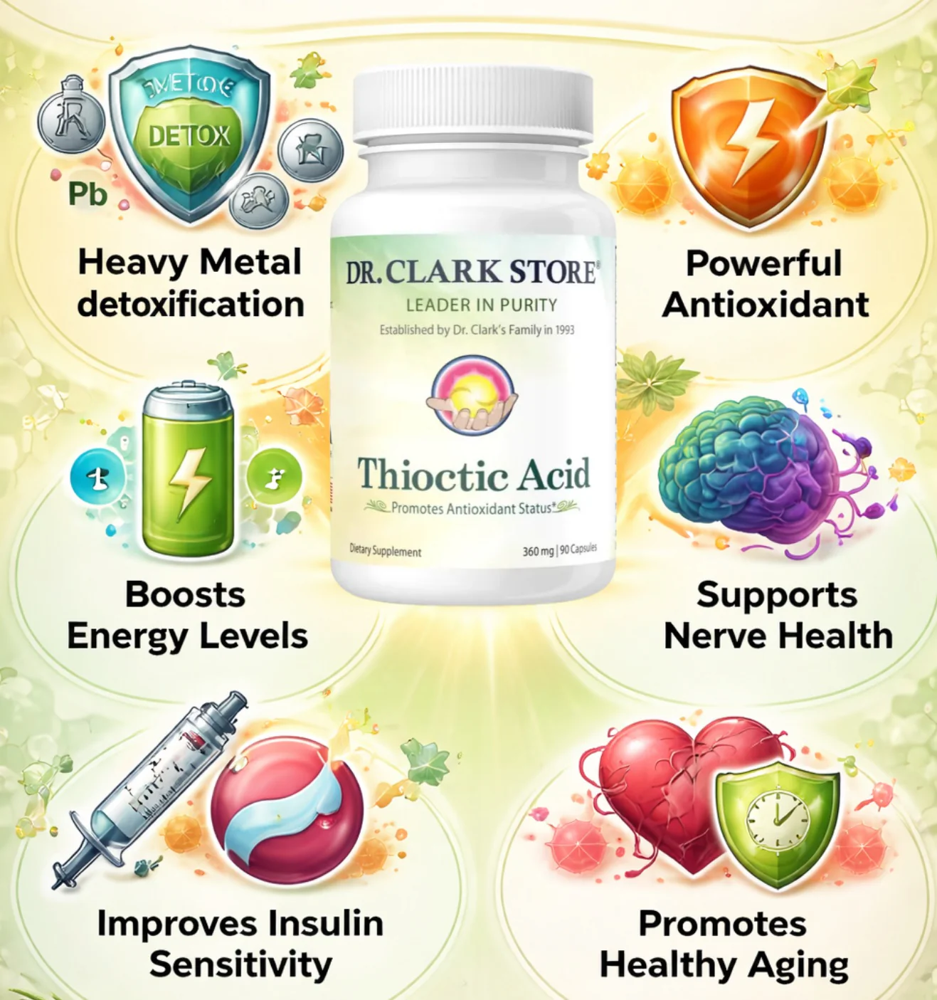 Alpha Lipoic Acid (Thioctic Acid), 360 mg 90 capsules - Image 8